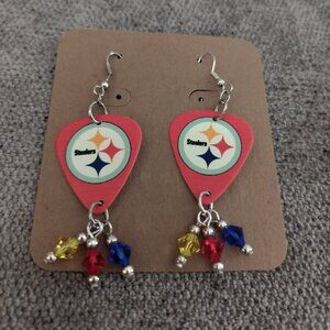 Women's PITTSBURGH STEELERS GUITAR PICK EARRINGS